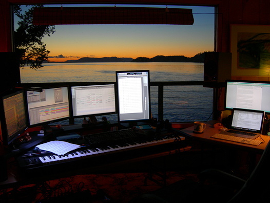 Shapiro writing studio. Photo by Alex Shapiro.